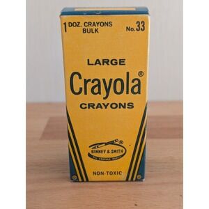Vintage LARGE Crayola Crayons 12 Pack RED Bulk Binney Smith New York USA NEW